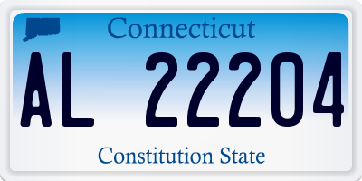 CT license plate AL22204
