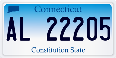 CT license plate AL22205