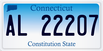 CT license plate AL22207