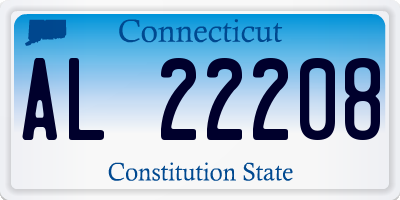 CT license plate AL22208