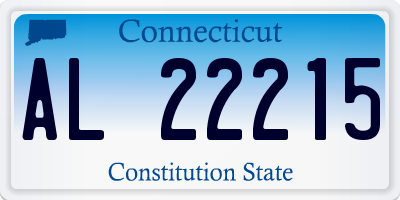 CT license plate AL22215