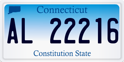 CT license plate AL22216