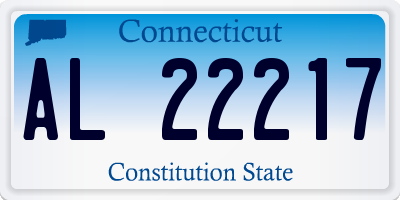 CT license plate AL22217