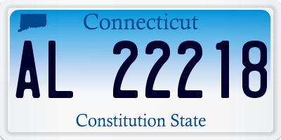 CT license plate AL22218