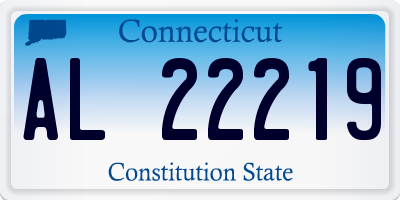 CT license plate AL22219