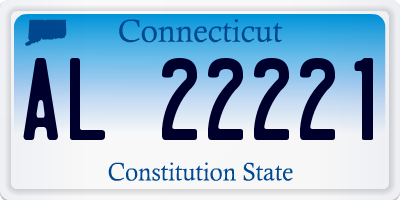 CT license plate AL22221