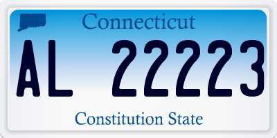 CT license plate AL22223
