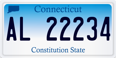 CT license plate AL22234