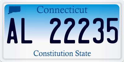 CT license plate AL22235