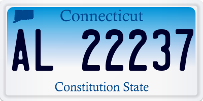 CT license plate AL22237