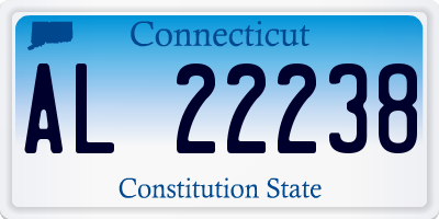 CT license plate AL22238