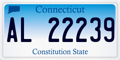 CT license plate AL22239