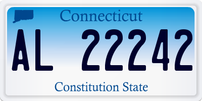 CT license plate AL22242