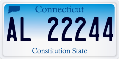 CT license plate AL22244