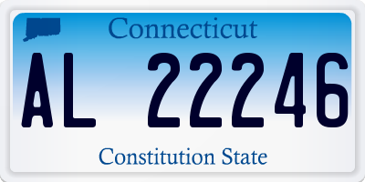 CT license plate AL22246