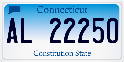 CT license plate AL22250