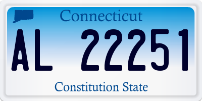 CT license plate AL22251