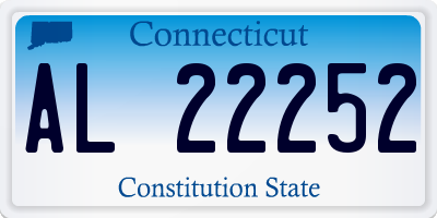 CT license plate AL22252