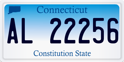 CT license plate AL22256
