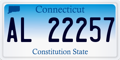 CT license plate AL22257