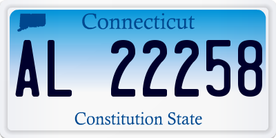 CT license plate AL22258