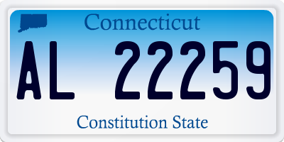 CT license plate AL22259