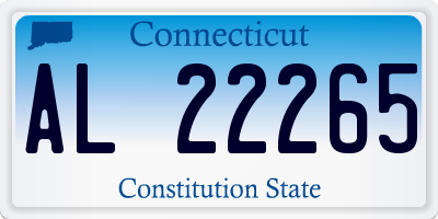CT license plate AL22265