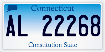 CT license plate AL22268
