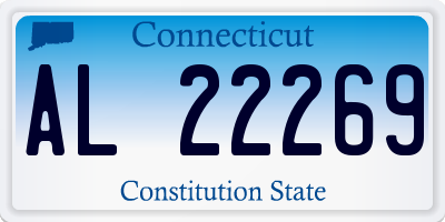 CT license plate AL22269