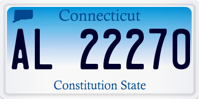 CT license plate AL22270