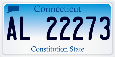 CT license plate AL22273