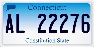 CT license plate AL22276