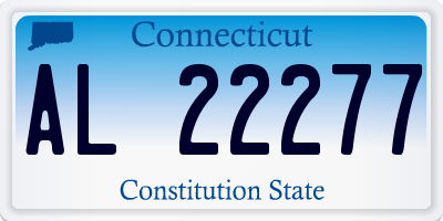 CT license plate AL22277
