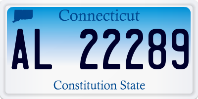 CT license plate AL22289