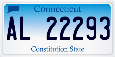CT license plate AL22293