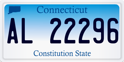CT license plate AL22296