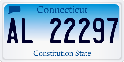 CT license plate AL22297