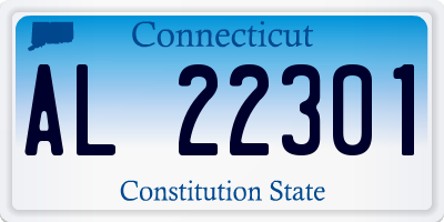 CT license plate AL22301