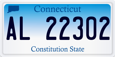 CT license plate AL22302