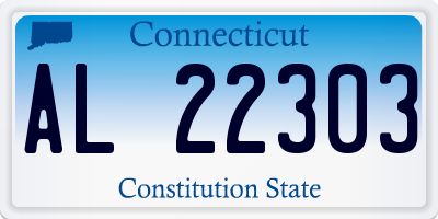 CT license plate AL22303