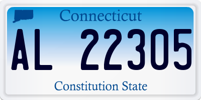CT license plate AL22305