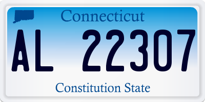 CT license plate AL22307