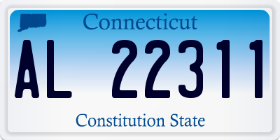 CT license plate AL22311