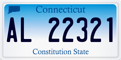 CT license plate AL22321