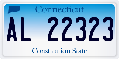 CT license plate AL22323