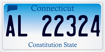 CT license plate AL22324