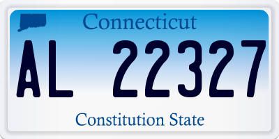 CT license plate AL22327