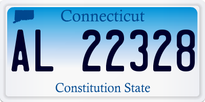 CT license plate AL22328