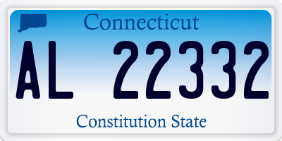 CT license plate AL22332