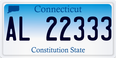 CT license plate AL22333